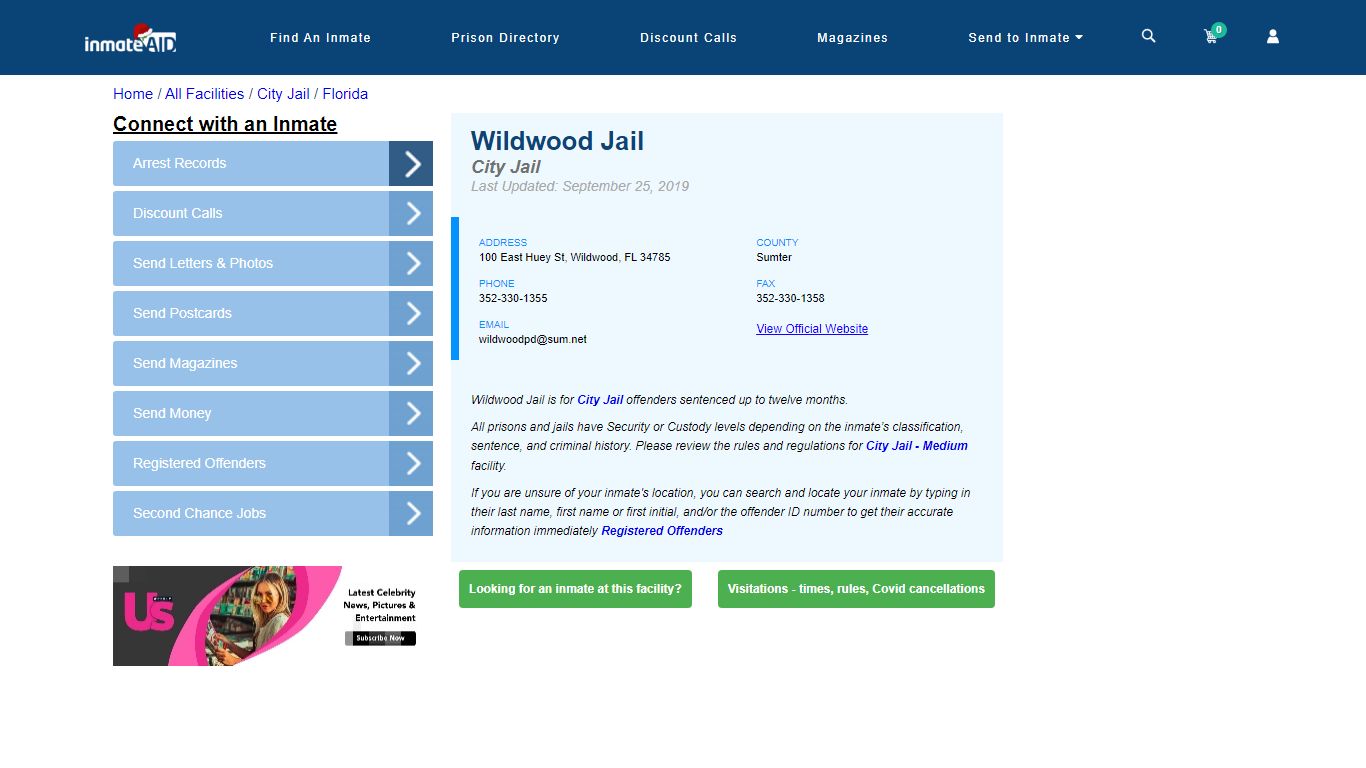 Wildwood Jail | Inmate Locator